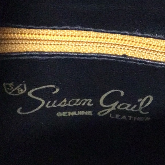 Vintage SUSAN GAIL Leather Clutch/Shoulder Bag with Large Bow Front Flap, Black - Picture 14 of 14